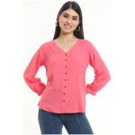 Women Light Pink Rayon Shirt