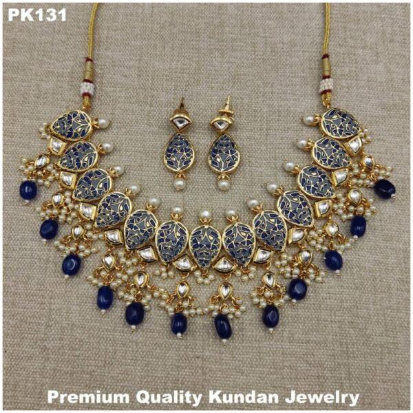 Premium Quality Blue Kundan Jewellery
