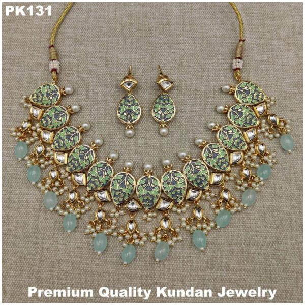 Premium Quality Green Kundan Jewellery