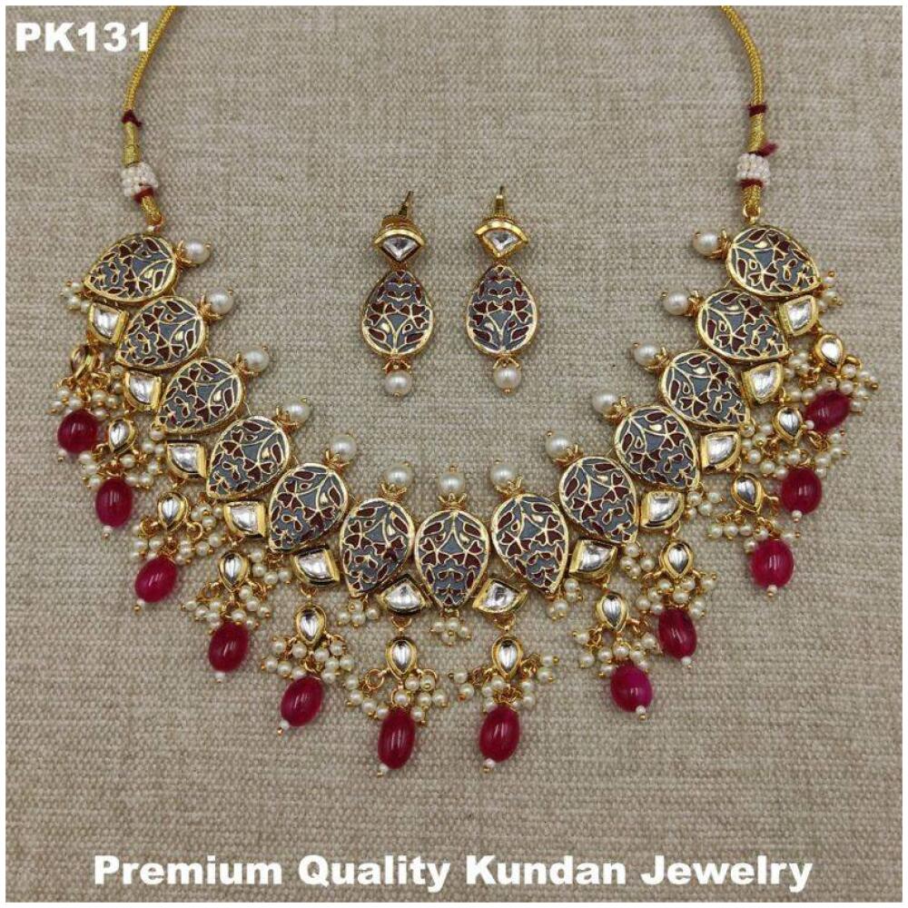 Premium Quality Light Blue Kundan Jewellery