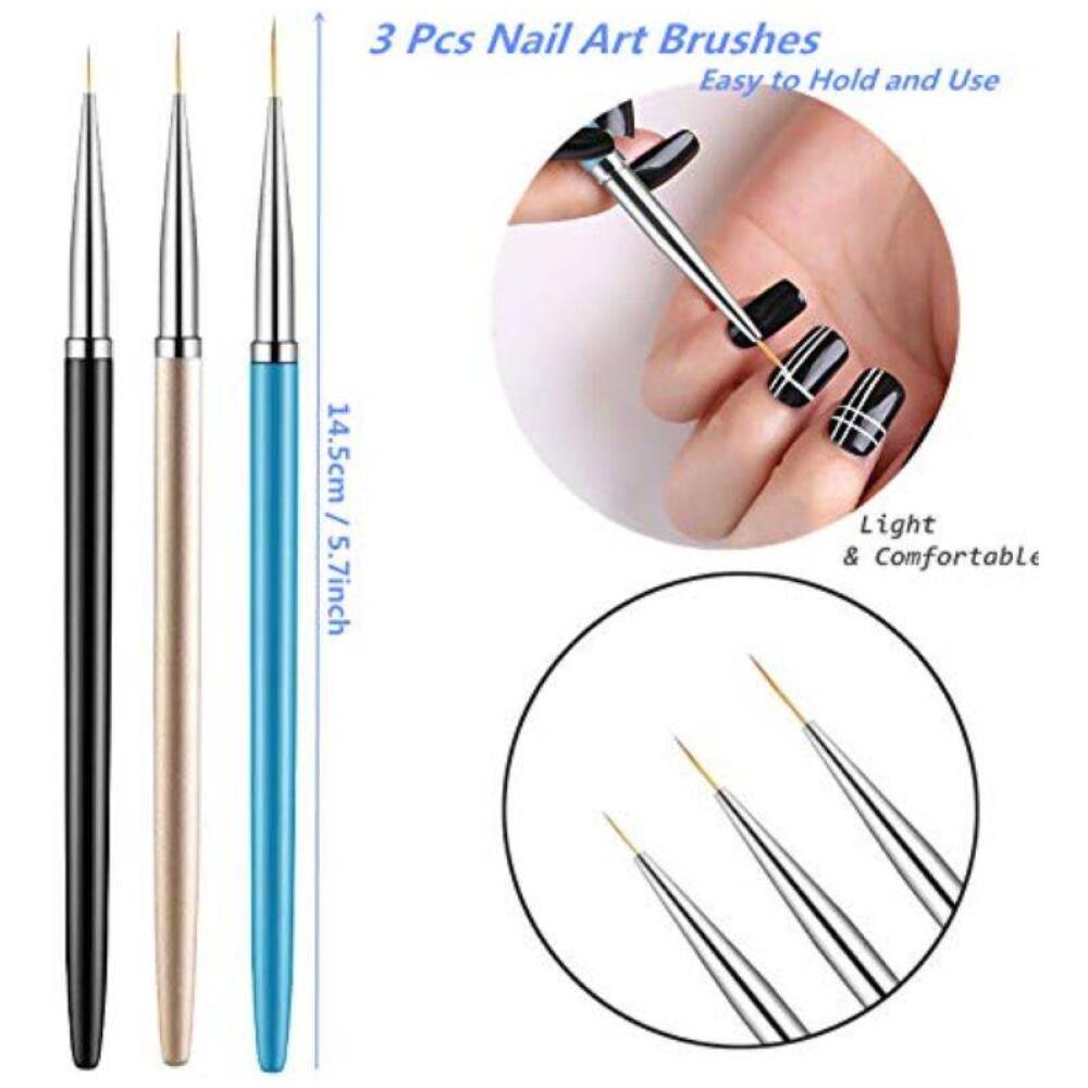 Nail Detailing Brush Set of 3