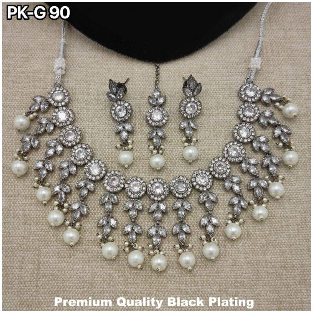 Premium Quality Choker Necklace Set Black Plating