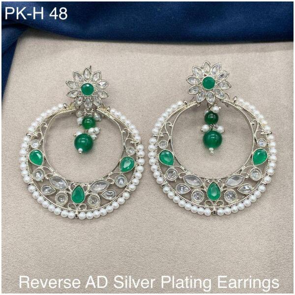 Reverse AD Silver plating earrings
