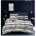 Homdazal Cotton Feel Glace Cotton Elastic Fitted Printed Queen Size Double Bed Bedsheet with 2 Pillow Cover(60"x78