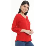 Women Red Rayon Shirt