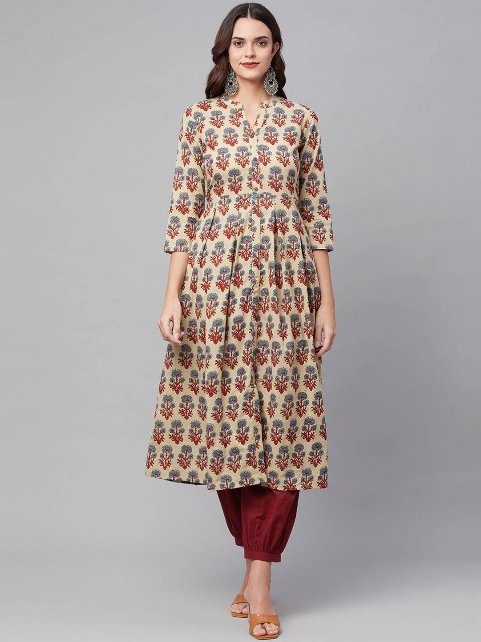 Abhishti Women Blue Printed Kurta with Harem Pants Price in India, Full  Specifications & Offers | DTashion.com