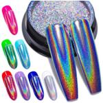 Jazz Nails Holographic Chrome Powder for Nails Mirror Chameleon Effect Multi Chrome Manicure Pigment Glitter Salon Home Nail Art DIY