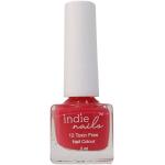Indie Nails Tomatina is Free of 12 toxins vegan cruelty-free quick dry glossy finish chip resistant. Bright Red shade Liquid: 5 ml. Red Nail Polish for Nail Art