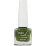 Indie Nails Groovy Olive is Free of 12 toxins vegan cruelty-free quick dry glossy finish chip resistant. Olive Green Colour shade Liquid: 5 ml. Green Nail Polish for Nail Art