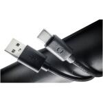 twance T24B Braided Type C to USB charging and data sync Cable, 2 Meter, Braided Black