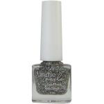 Indie Nails Disco Night is Free of 12 toxins vegan cruelty-free quick dry glossy finish chip resistant. Silver Holo Glitter Liquid: 5 ml. Silver Nail Polish for Nail Art