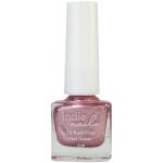 Indie Nails Misty Rose is Free of 12 toxins vegan cruelty-free quick dry glossy finish chip resistant. Rosegold Glitter Liquid: 5 ml. Rosegold Nail Polish for Nail Art