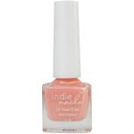 Indie Nails Peachy is Free of 12 toxins vegan cruelty-free quick dry glossy finish chip resistant. Peach Colour shade Liquid: 5 ml. Orange Nail Polish for Nail Art