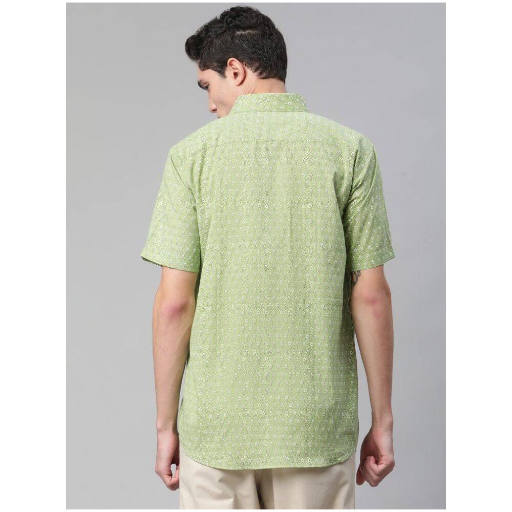 Green Comfort Printed Casual Shirt
