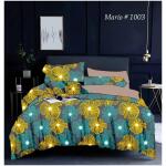 Homdazal Cotton Feel Glace Cotton Elastic Fitted Printed Queen Size Double Bed Bedsheet with 2 Pillow Cover(60"x78"