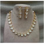 Pure Brass Real Kundan Necklace Set with Earrings - Premium Collection