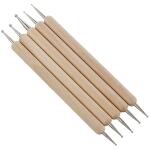 Wooden Dotting Tool Set of 5pcs for Nails