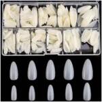 500pcs Almond Shape Full Cover Temporary Nail Extension Tips for Temporary Extension Natural
