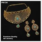 Premium Quality AD Jewellery Choker set (Light Blue)