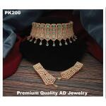 Premium Quality AD Jewellery Choker set (Light Green)
