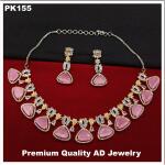 Premium Quality AD Jewellery Choker set (Pink)
