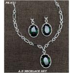 Pure Brass Real AD Jewellery Necklace set (Sterling silver)
