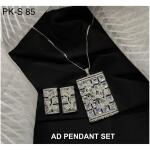 Pure Brass Real AD Pendant set (Sterling silver)