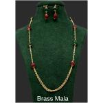 Kundan Elegance: Brass Mala Set with Dazzling Charm (Multicolor)