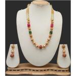 Timeless Radiance: Kundan Mala Necklace with Matching Earrings (Multicolor)