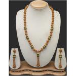 Premium Kundan Jewelry Brass Mala Set (Green)